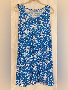 Draper James Blue Floral Fit & Flare Dress | Sleeveless Feminine Size S/M 🦋